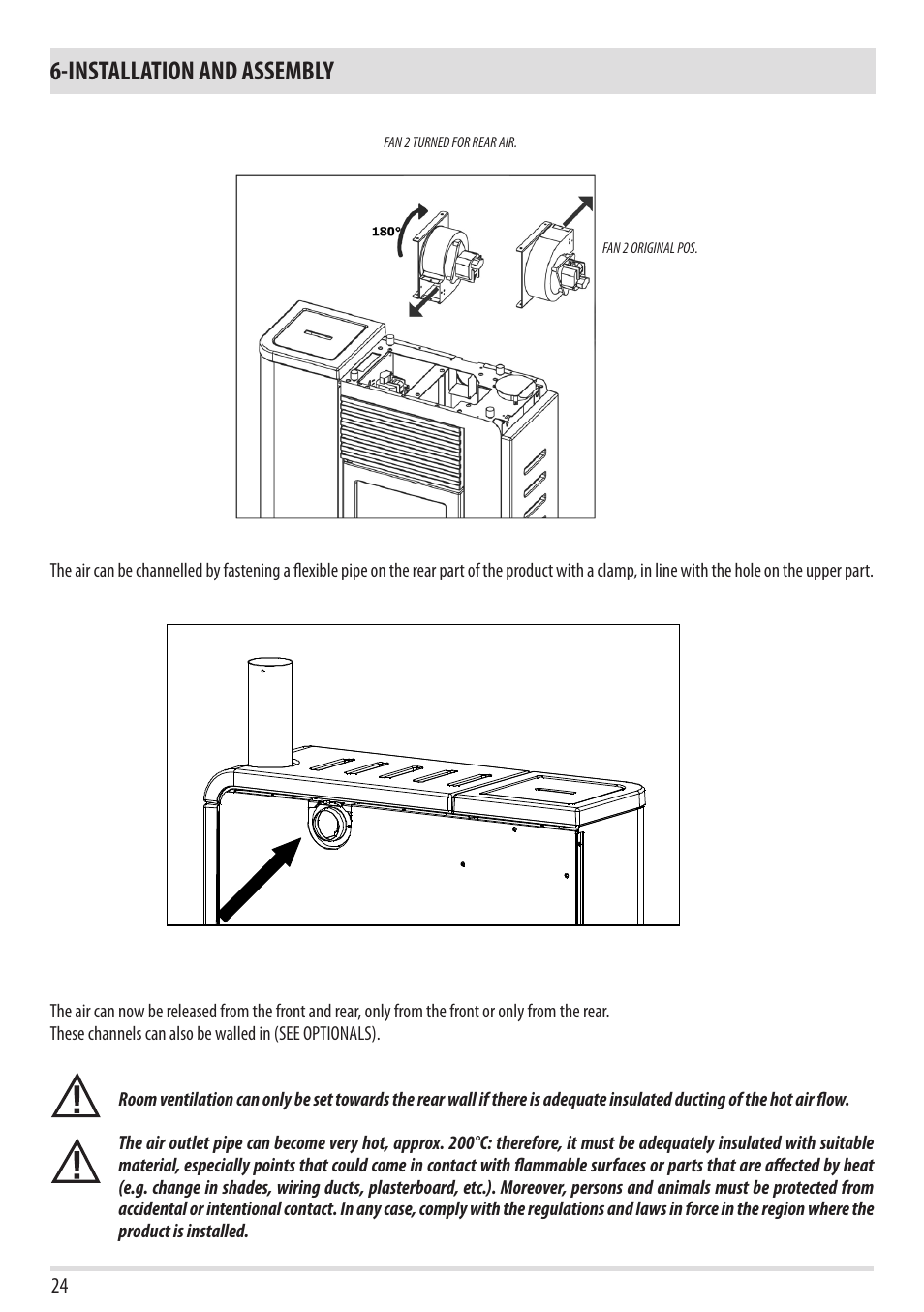 Installation and assembly | MCZ Flair User Manual | Page 26 / 60