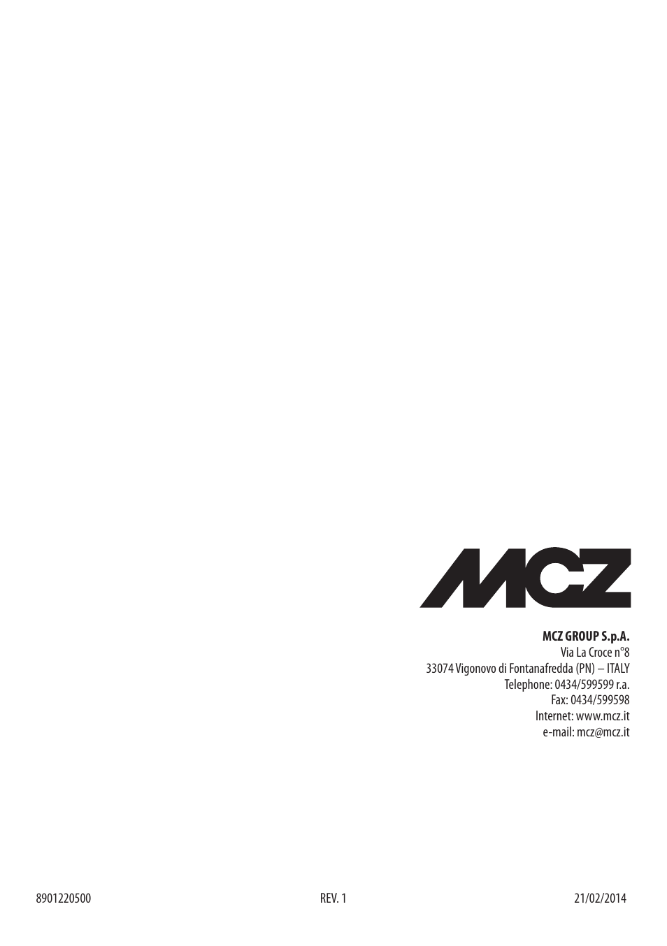 MCZ Flair User Manual | Page 60 / 60
