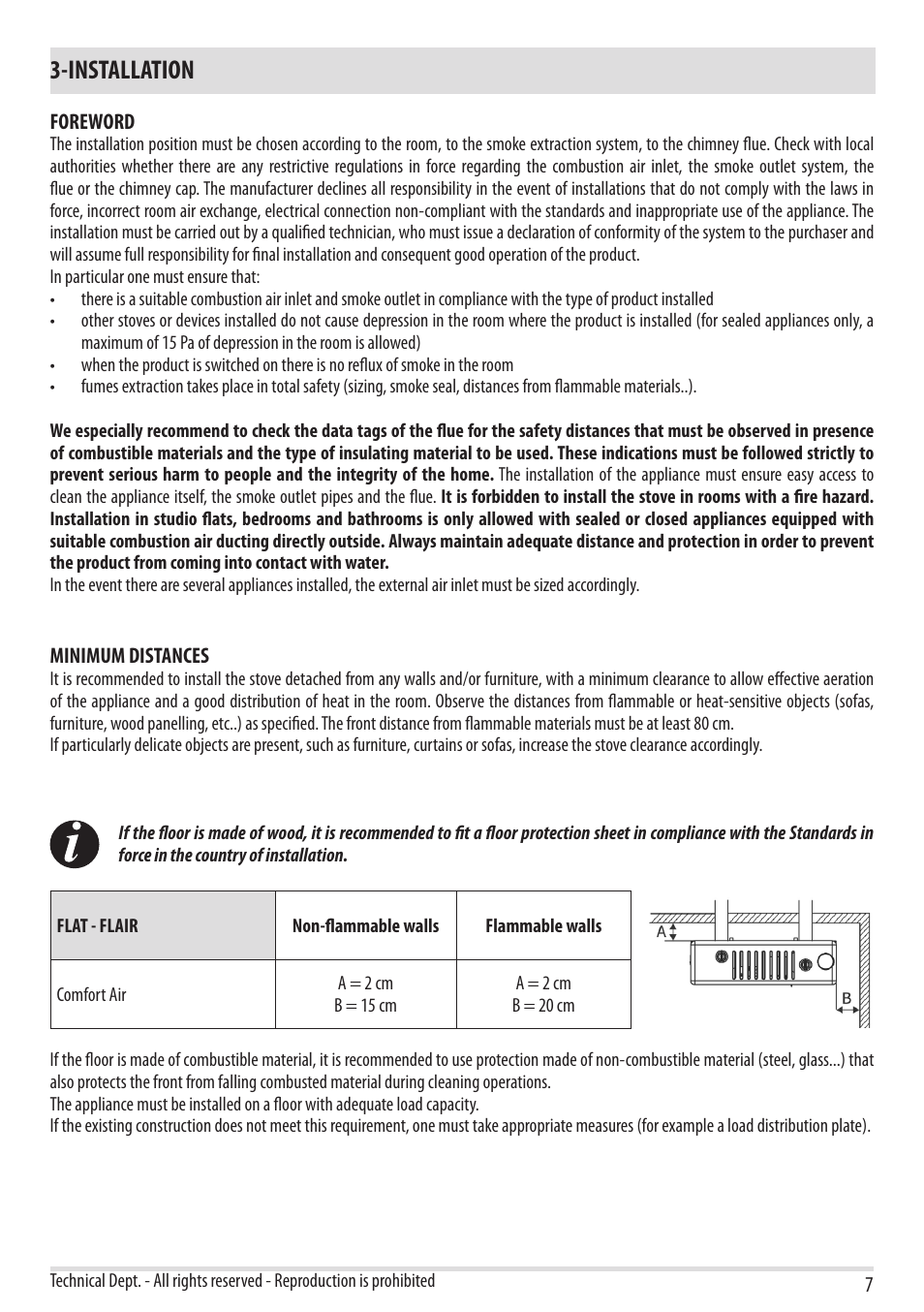 Installation | MCZ Flair User Manual | Page 9 / 60
