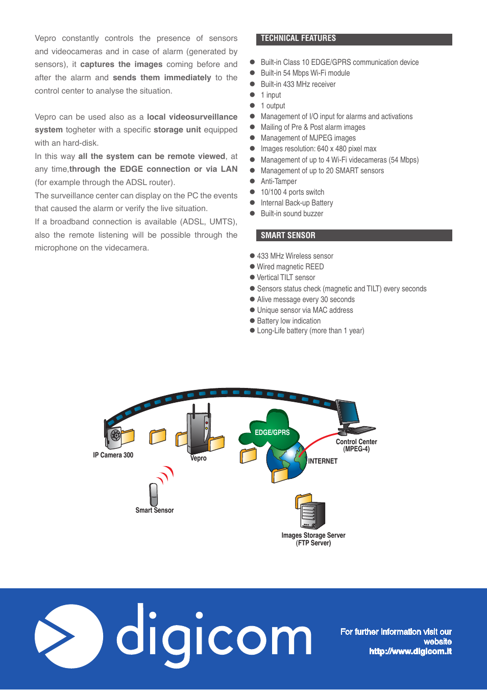 Digicom Vepro Remote Videoalarm User Manual | Page 2 / 2