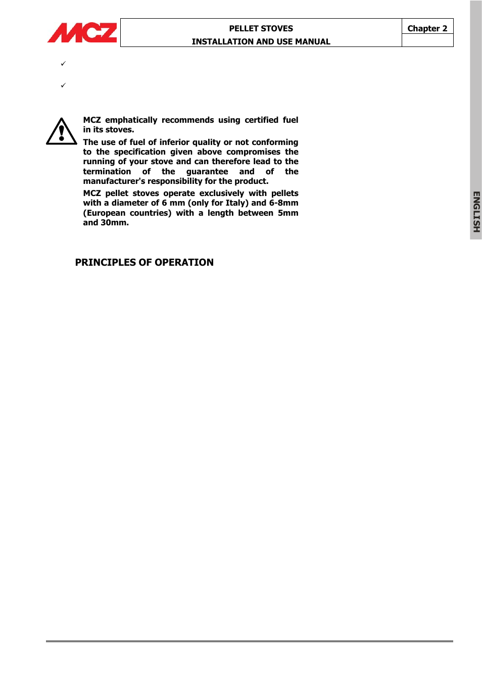 Principles of operation | MCZ Omega '05 User Manual | Page 11 / 62