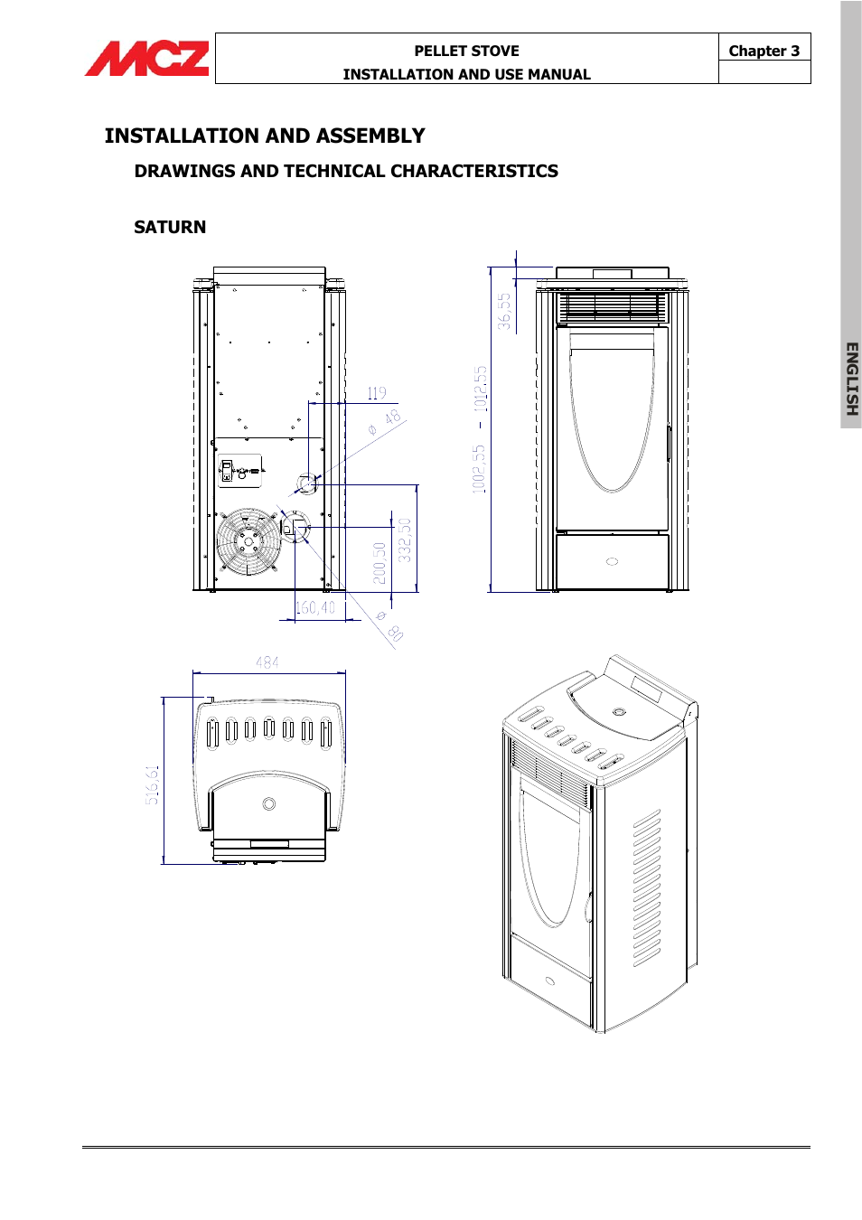 Installation and assembly | MCZ Omega '05 User Manual | Page 18 / 62