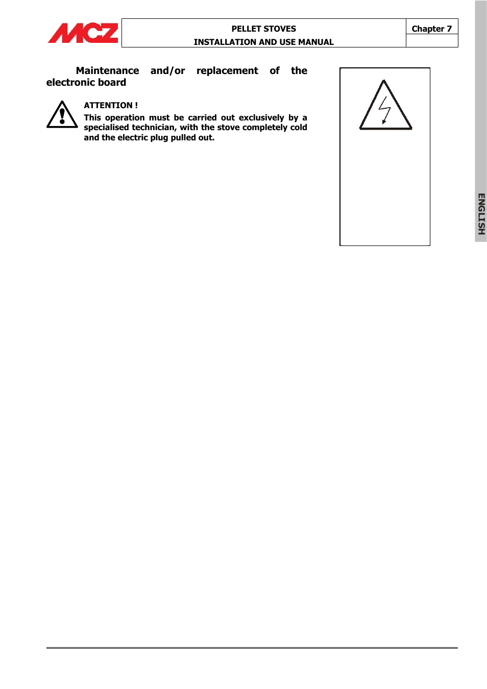 MCZ Omega '05 User Manual | Page 50 / 62