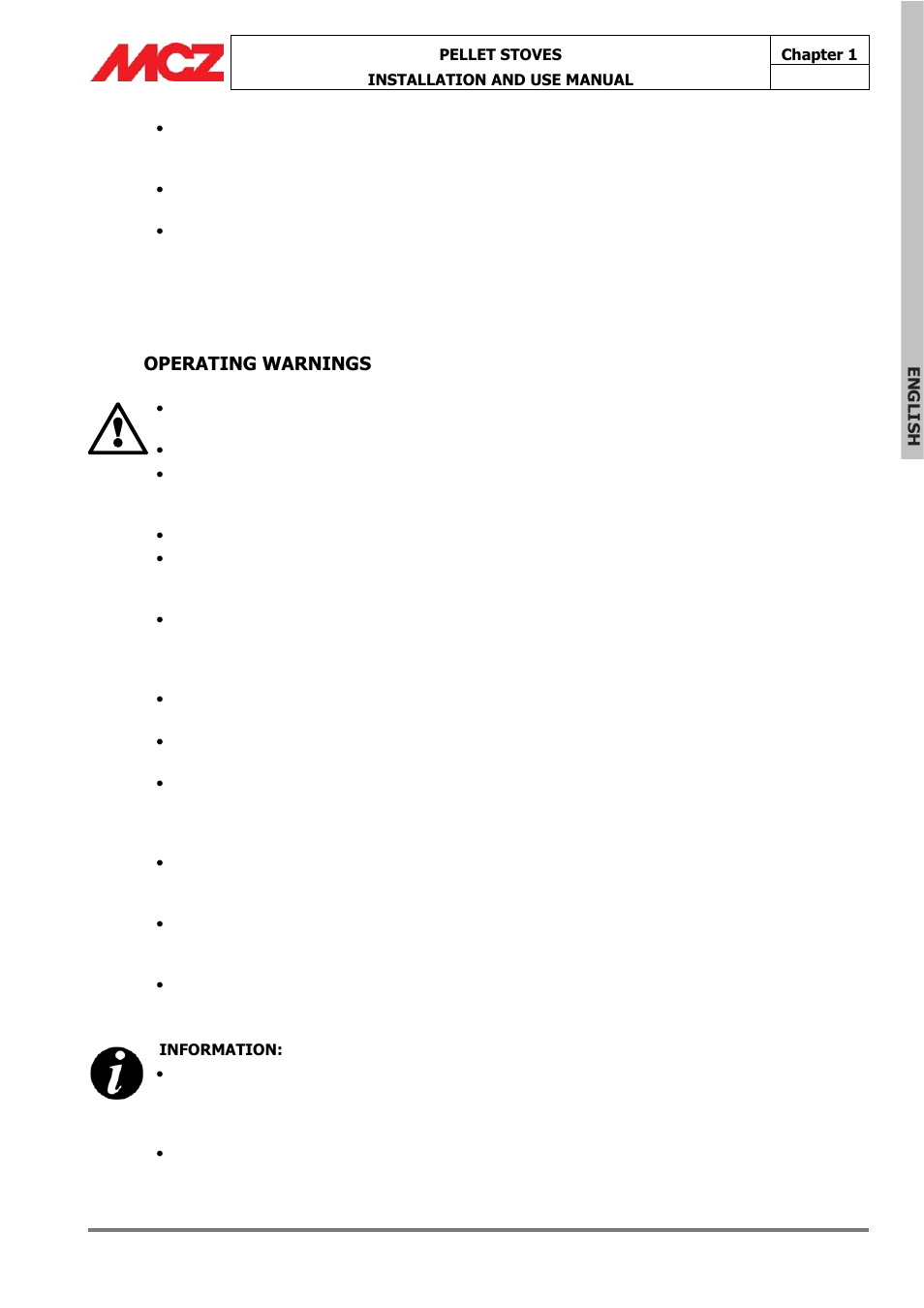MCZ Omega '05 User Manual | Page 7 / 62