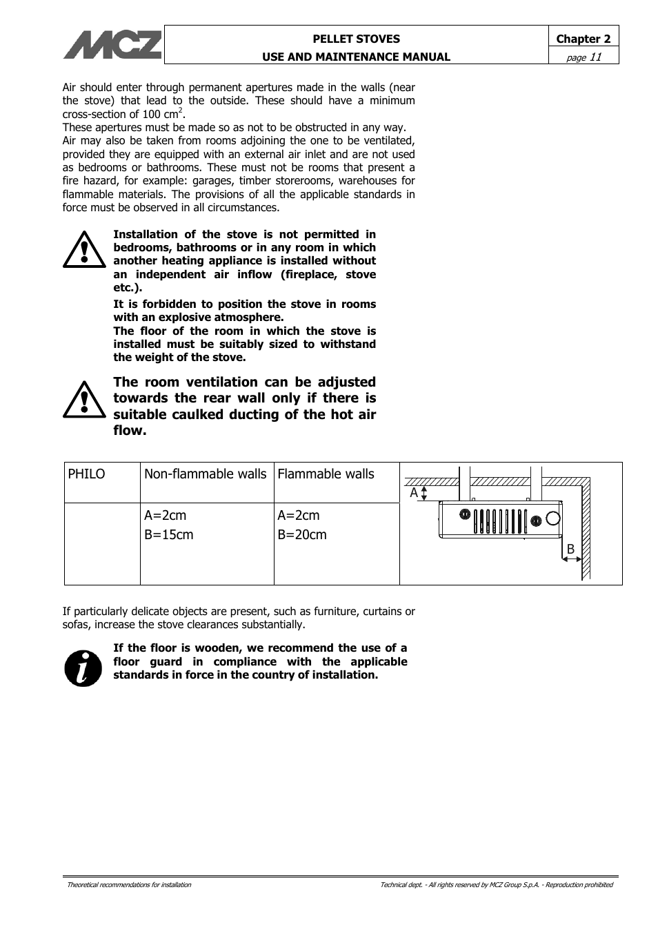 MCZ Philo User Manual | Page 11 / 46