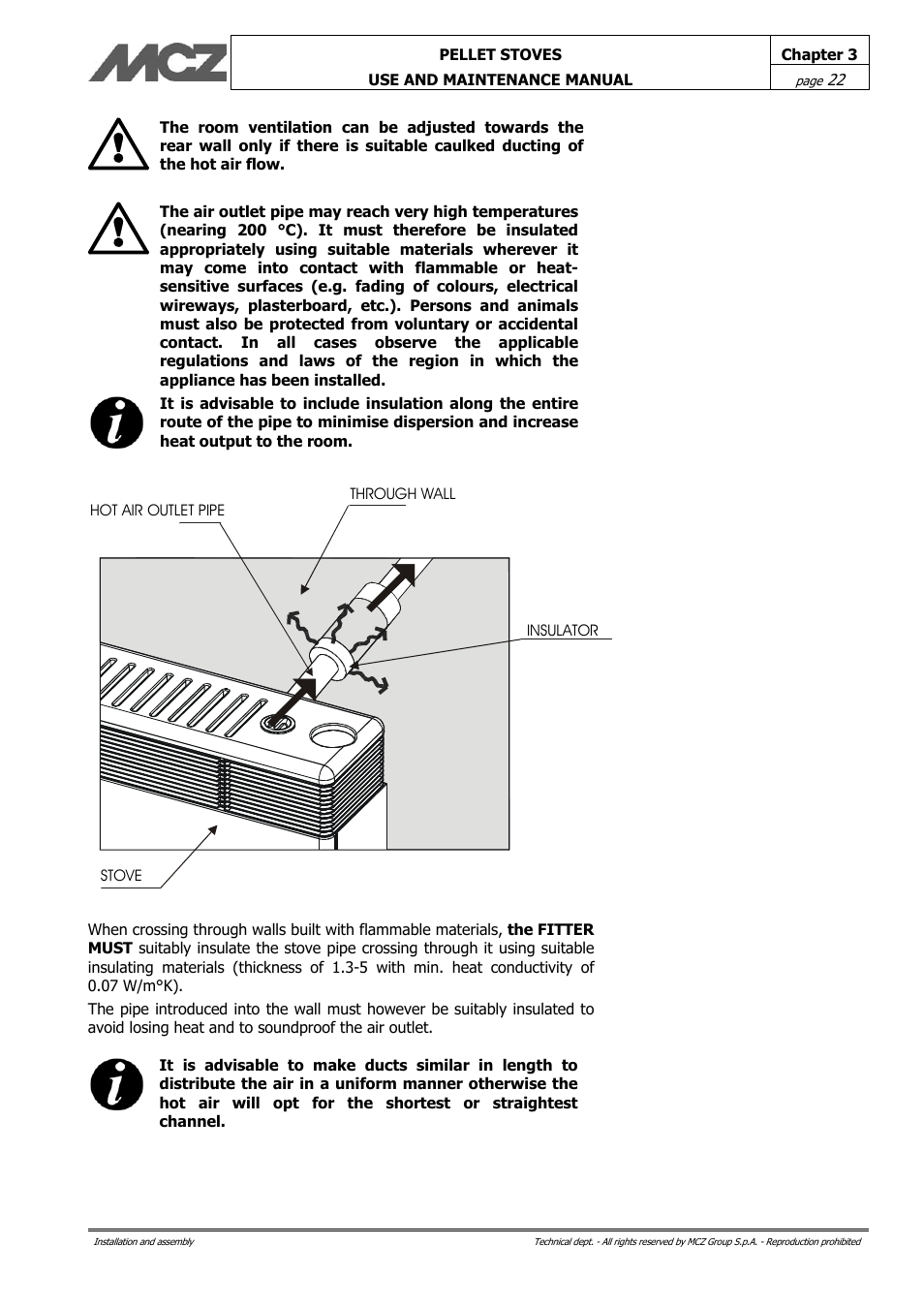 MCZ Philo User Manual | Page 22 / 46
