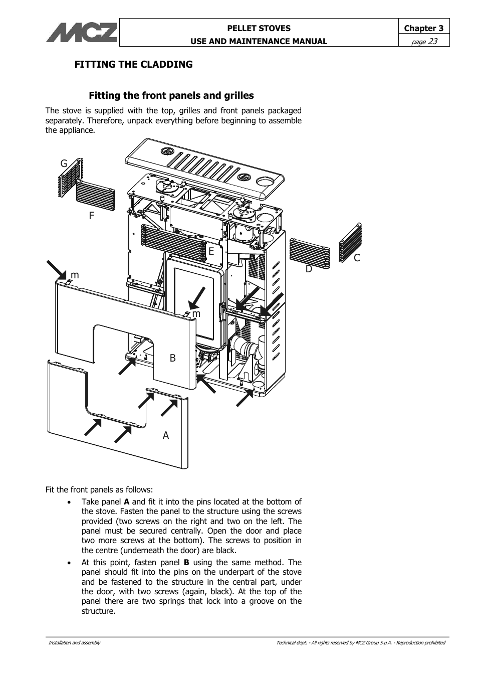 MCZ Philo User Manual | Page 23 / 46