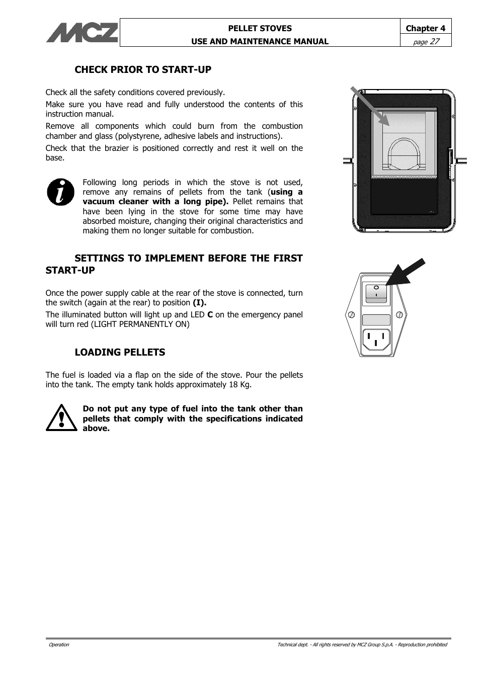 MCZ Philo User Manual | Page 27 / 46