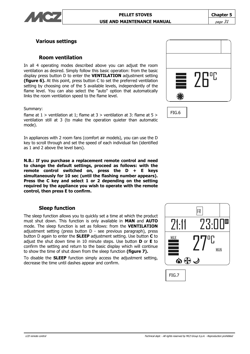 MCZ Philo User Manual | Page 31 / 46