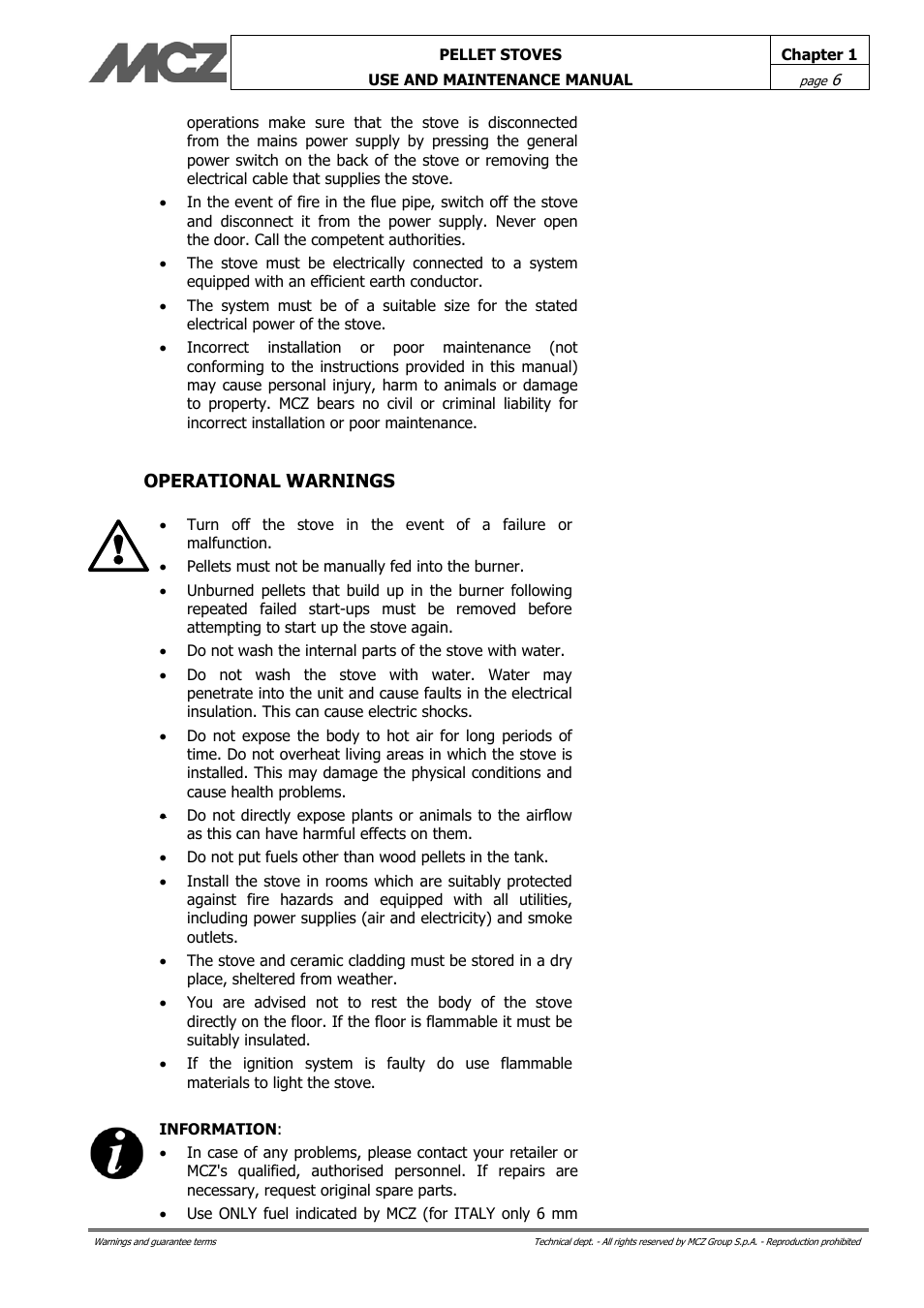 MCZ Philo User Manual | Page 6 / 46