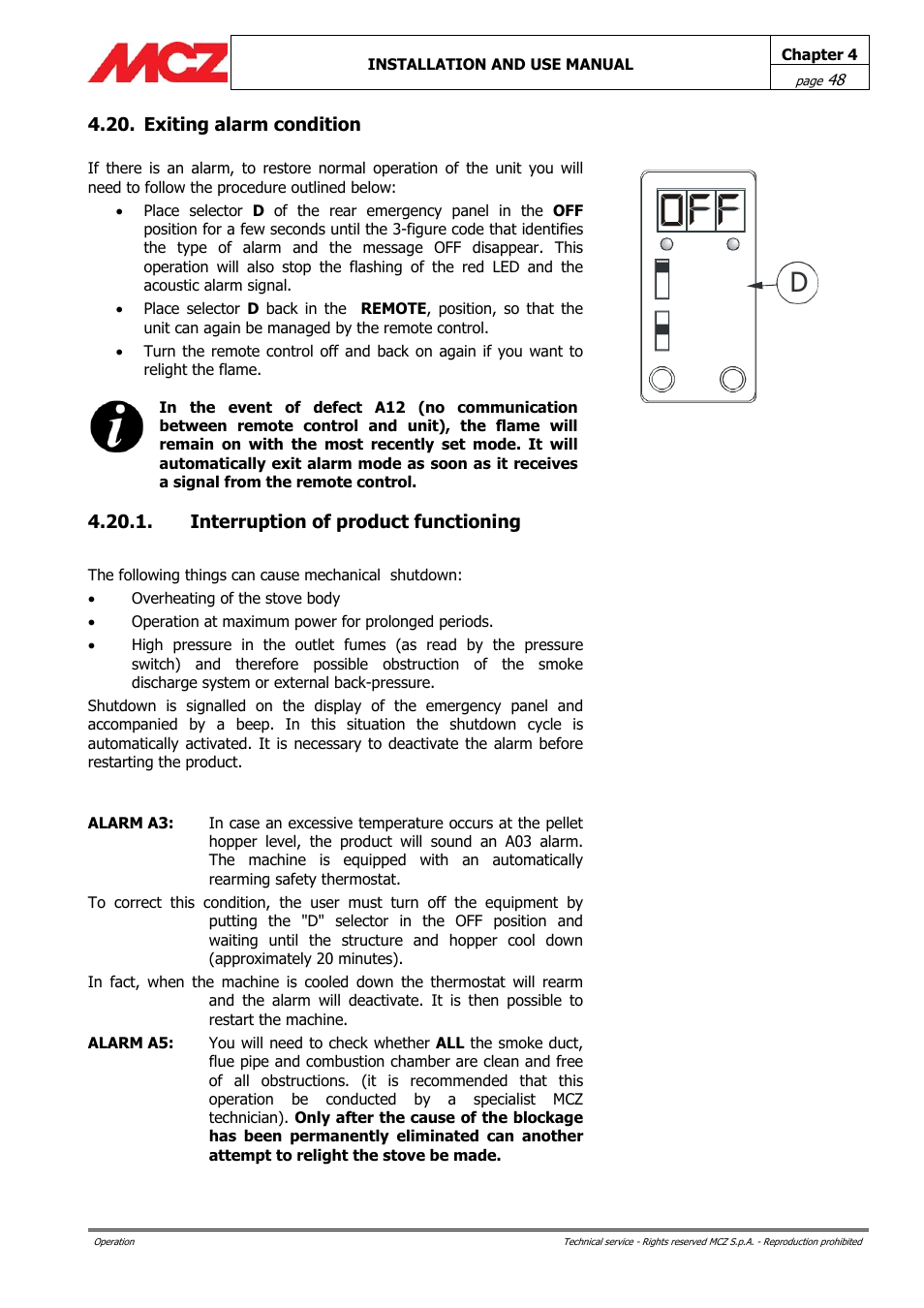 MCZ PowerBox COMPACT User Manual | Page 48 / 56