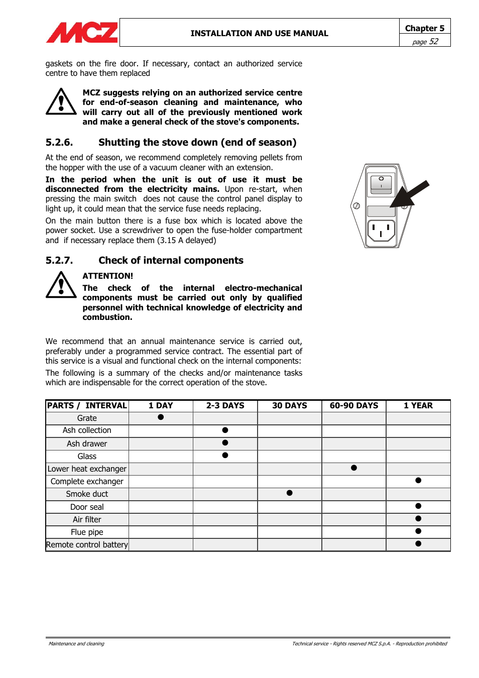MCZ PowerBox COMPACT User Manual | Page 52 / 56