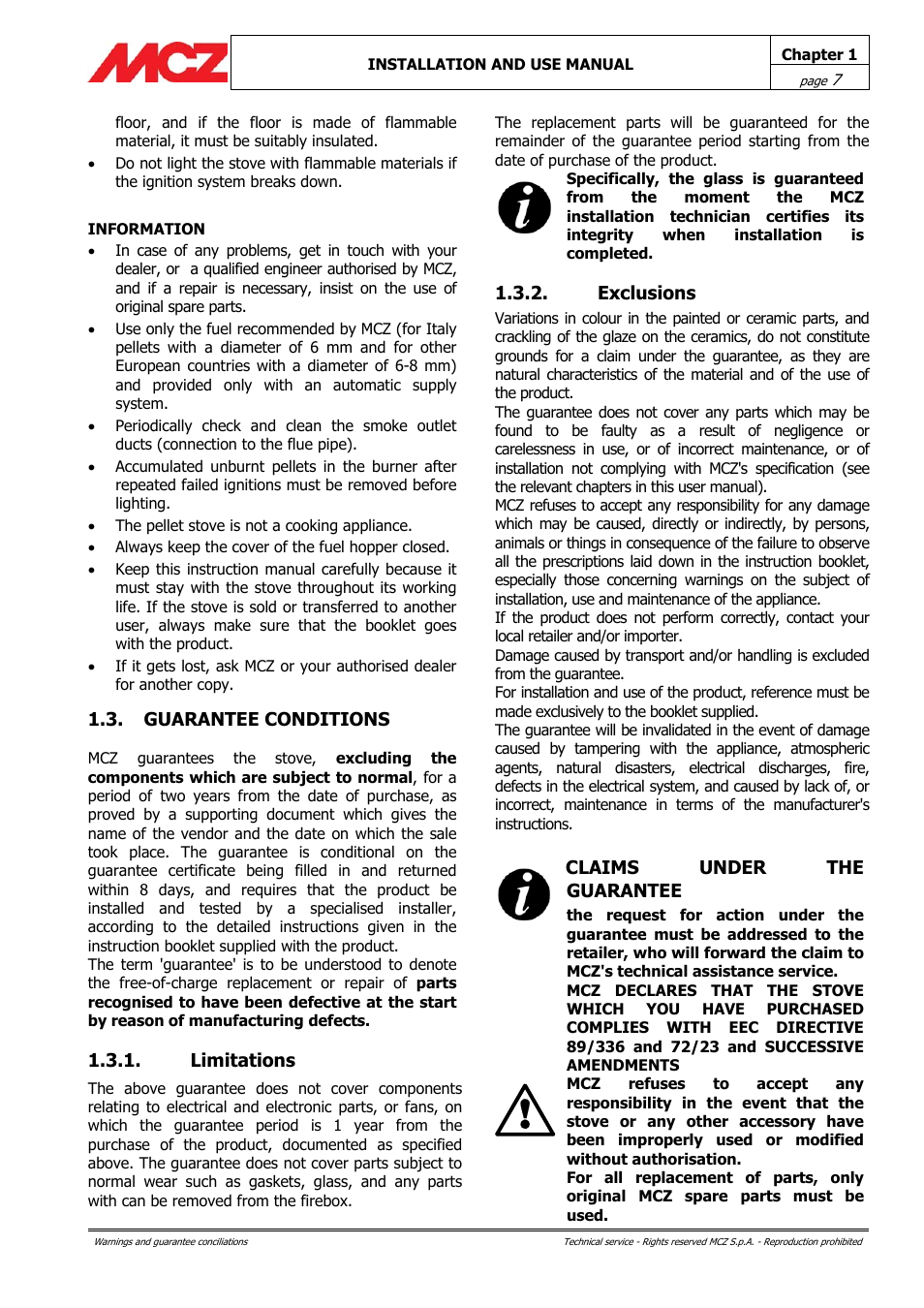 MCZ PowerBox COMPACT User Manual | Page 7 / 56