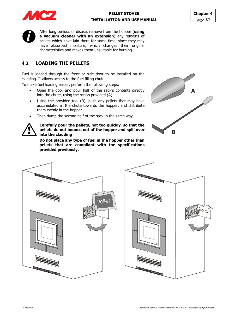 Pellet | MCZ PowerTherm User Manual | Page 30 / 61