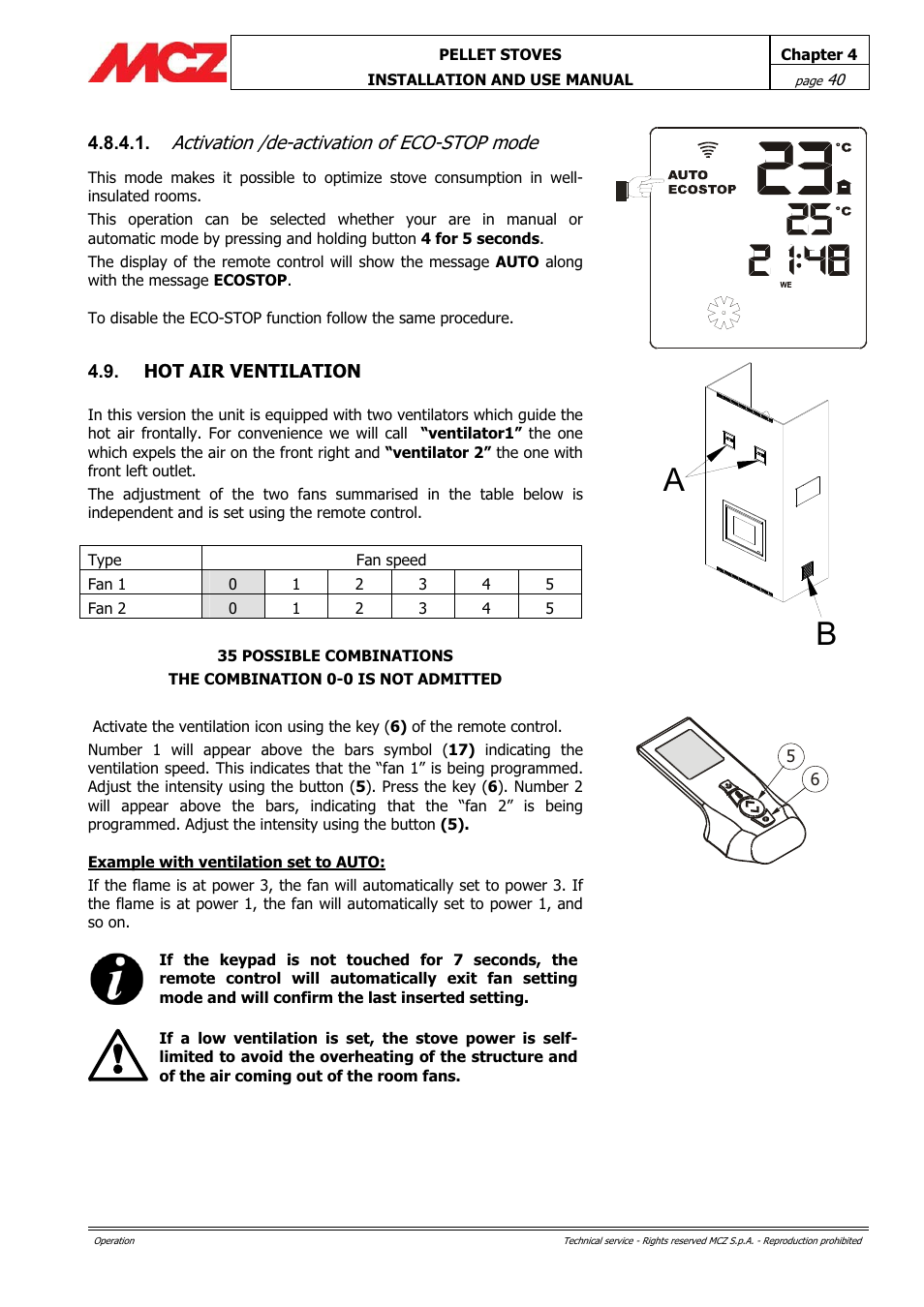 MCZ PowerTherm User Manual | Page 40 / 61