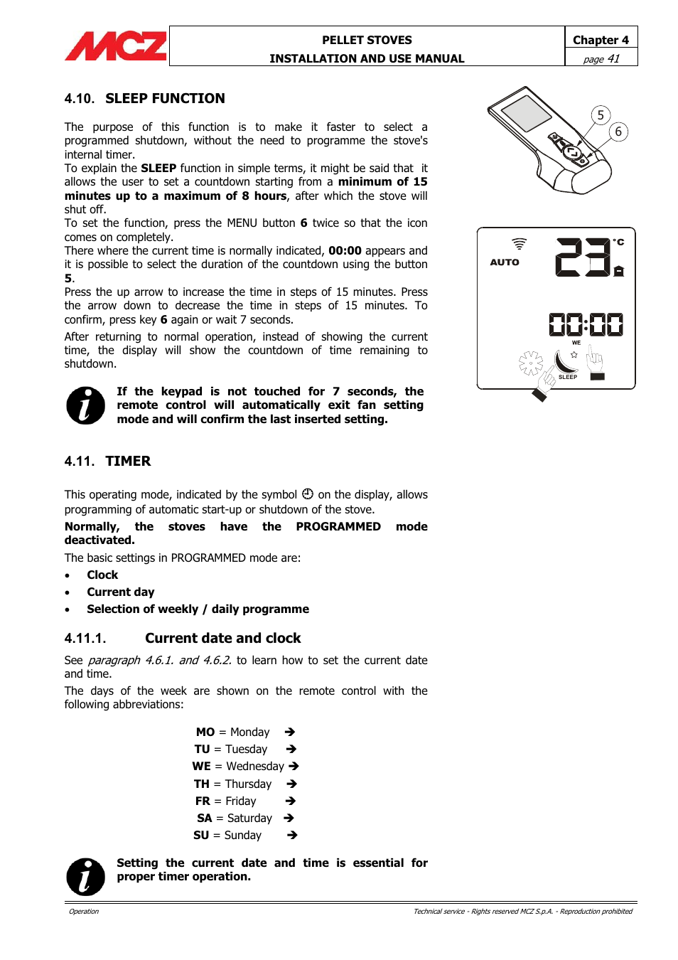 MCZ PowerTherm User Manual | Page 41 / 61