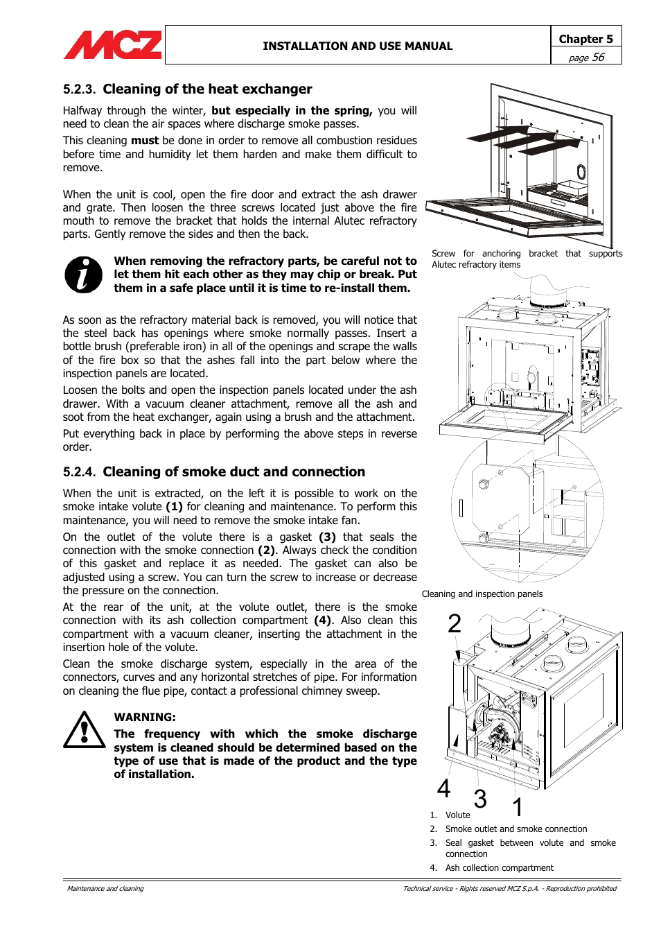 MCZ PowerTherm User Manual | Page 56 / 61
