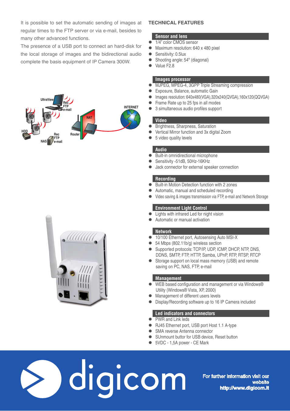 Digicom IP Camera 300W User Manual | Page 2 / 2