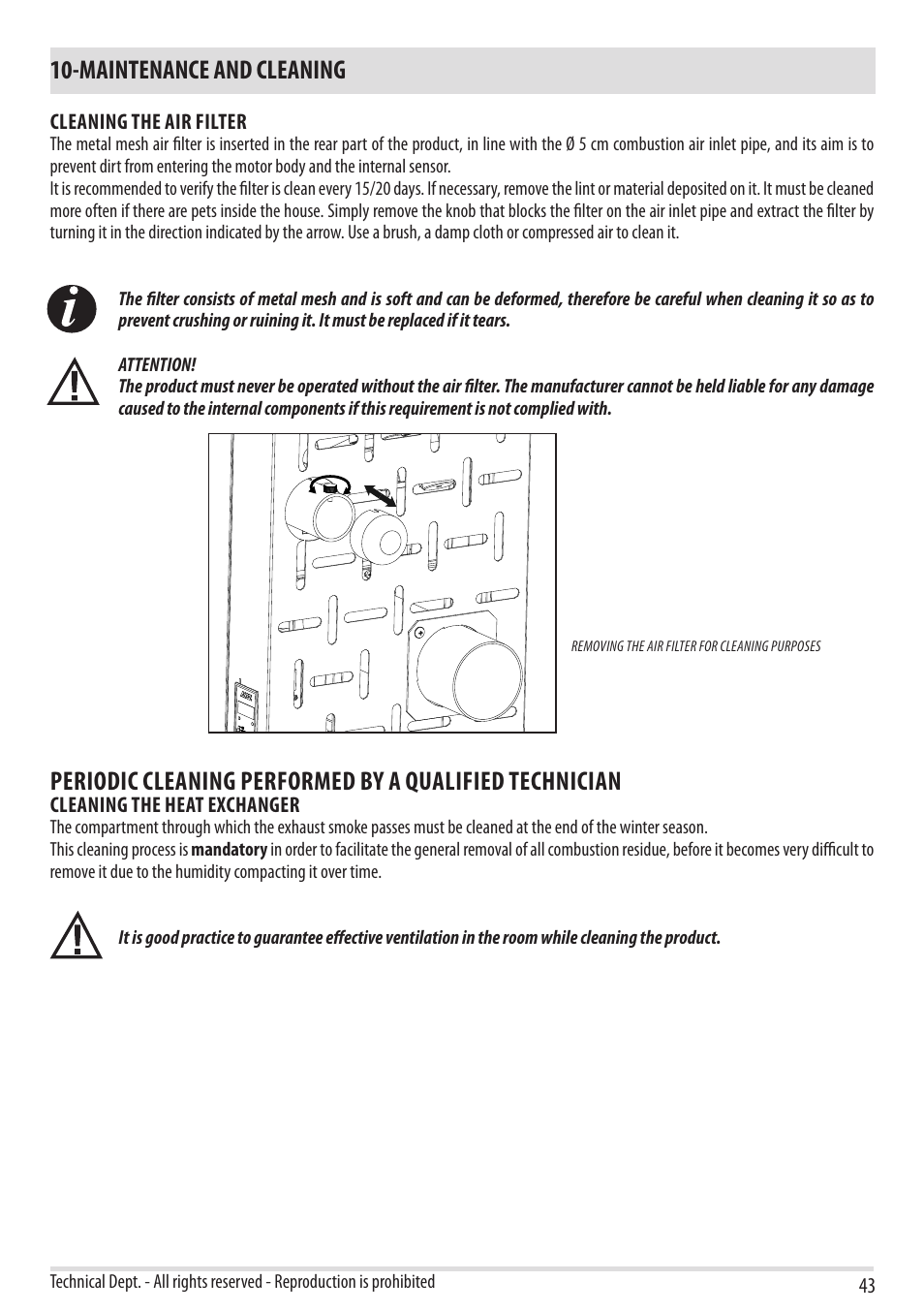 Maintenance and cleaning | MCZ Tube 2013 User Manual | Page 45 / 56