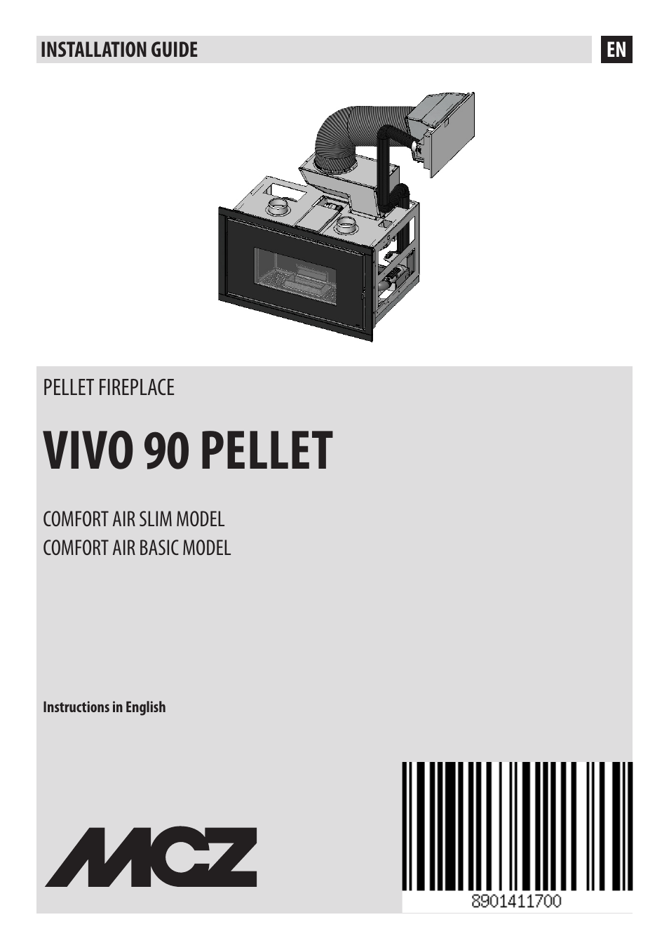MCZ Vivo 90 Pellet Comfort Air User Manual | 64 pages