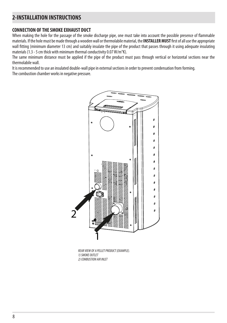 Installation instructions | MCZ Yari AIR User Manual | Page 10 / 55