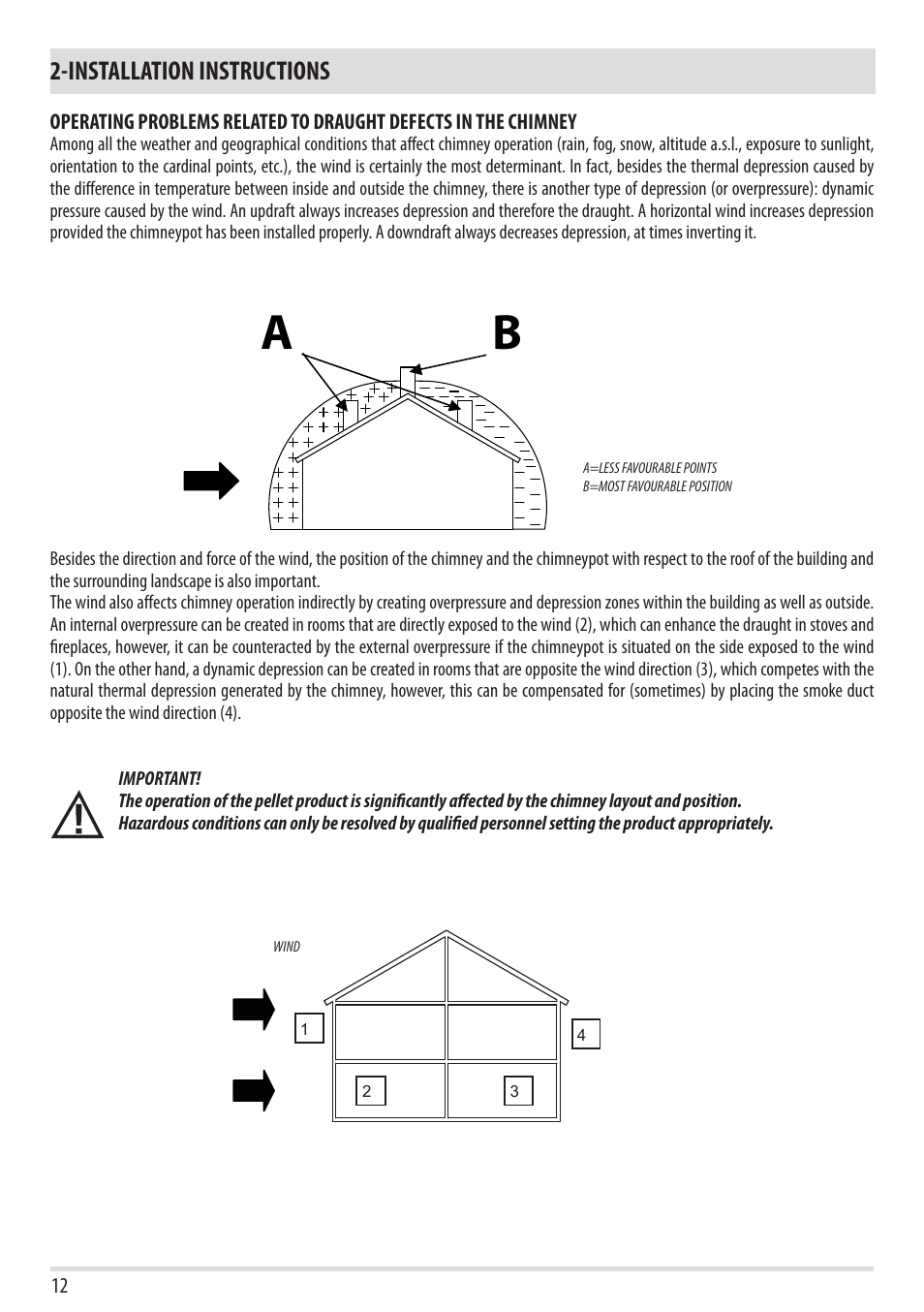 Installation instructions | MCZ Yari AIR User Manual | Page 14 / 55