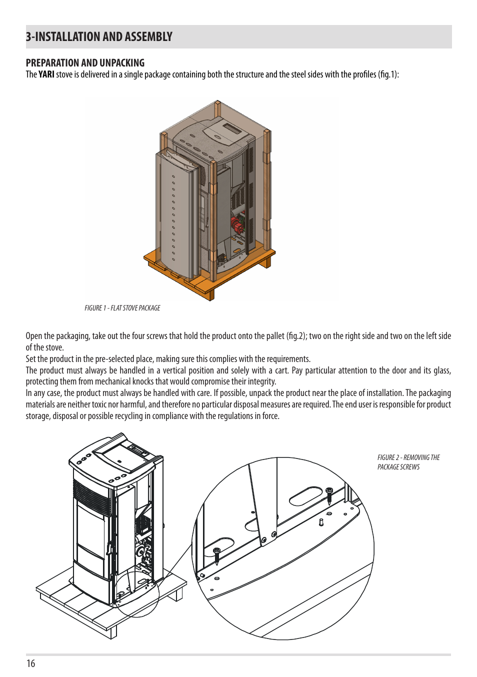 Installation and assembly | MCZ Yari AIR User Manual | Page 18 / 55