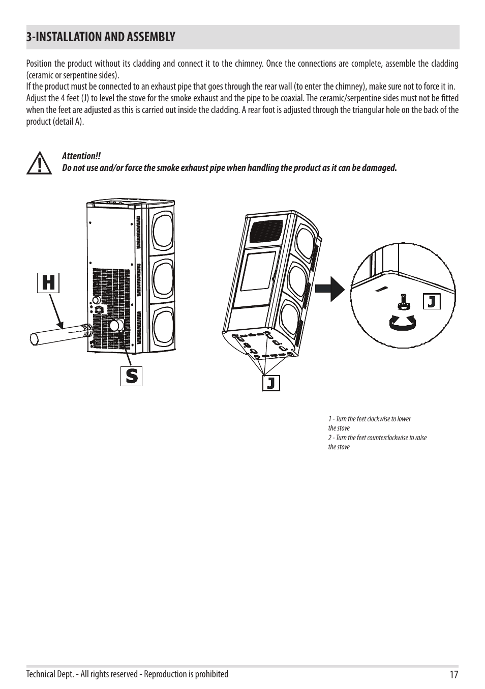 Installation and assembly | MCZ Yari AIR User Manual | Page 19 / 55