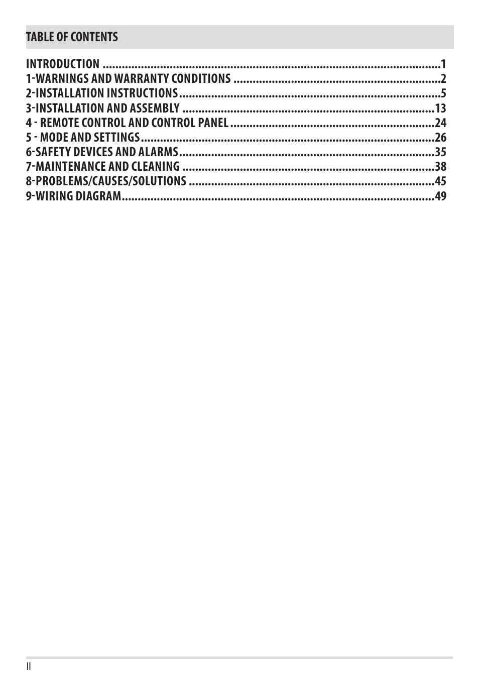 MCZ Yari AIR User Manual | Page 2 / 55