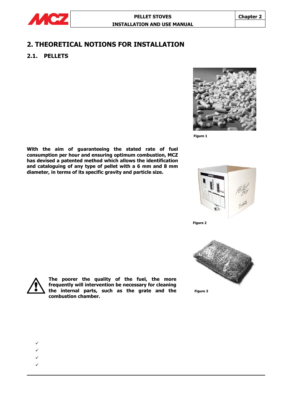 Theoretical notions for installation, Pellets | MCZ Athos HYDRO 14 kW User Manual | Page 11 / 65