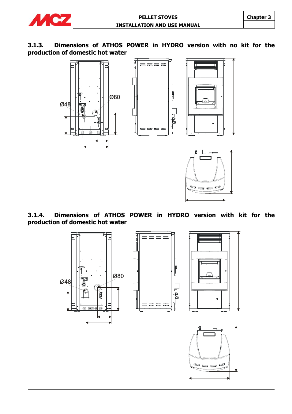 MCZ Athos HYDRO 14 kW User Manual | Page 20 / 65