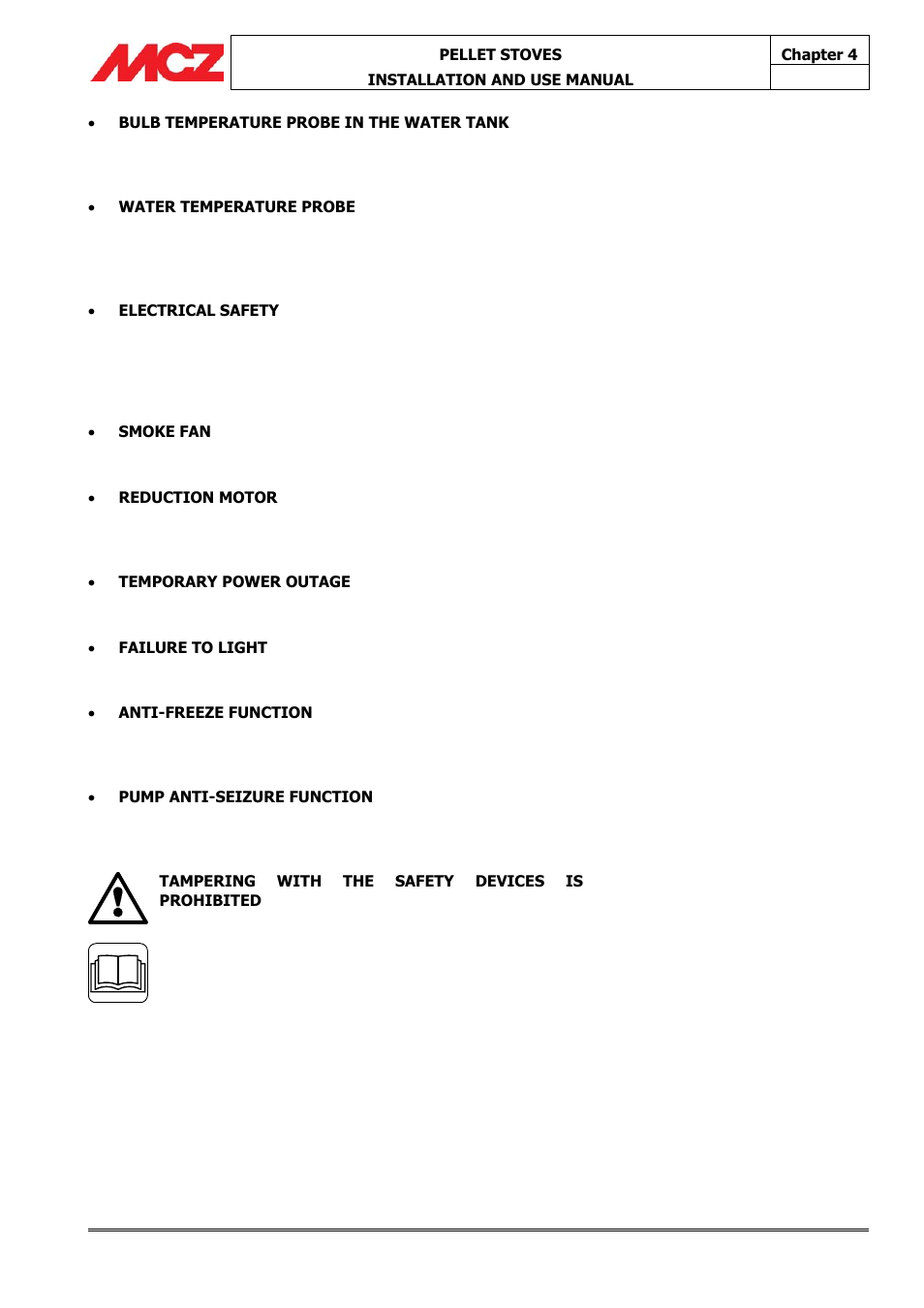 MCZ Athos HYDRO 14 kW User Manual | Page 50 / 65