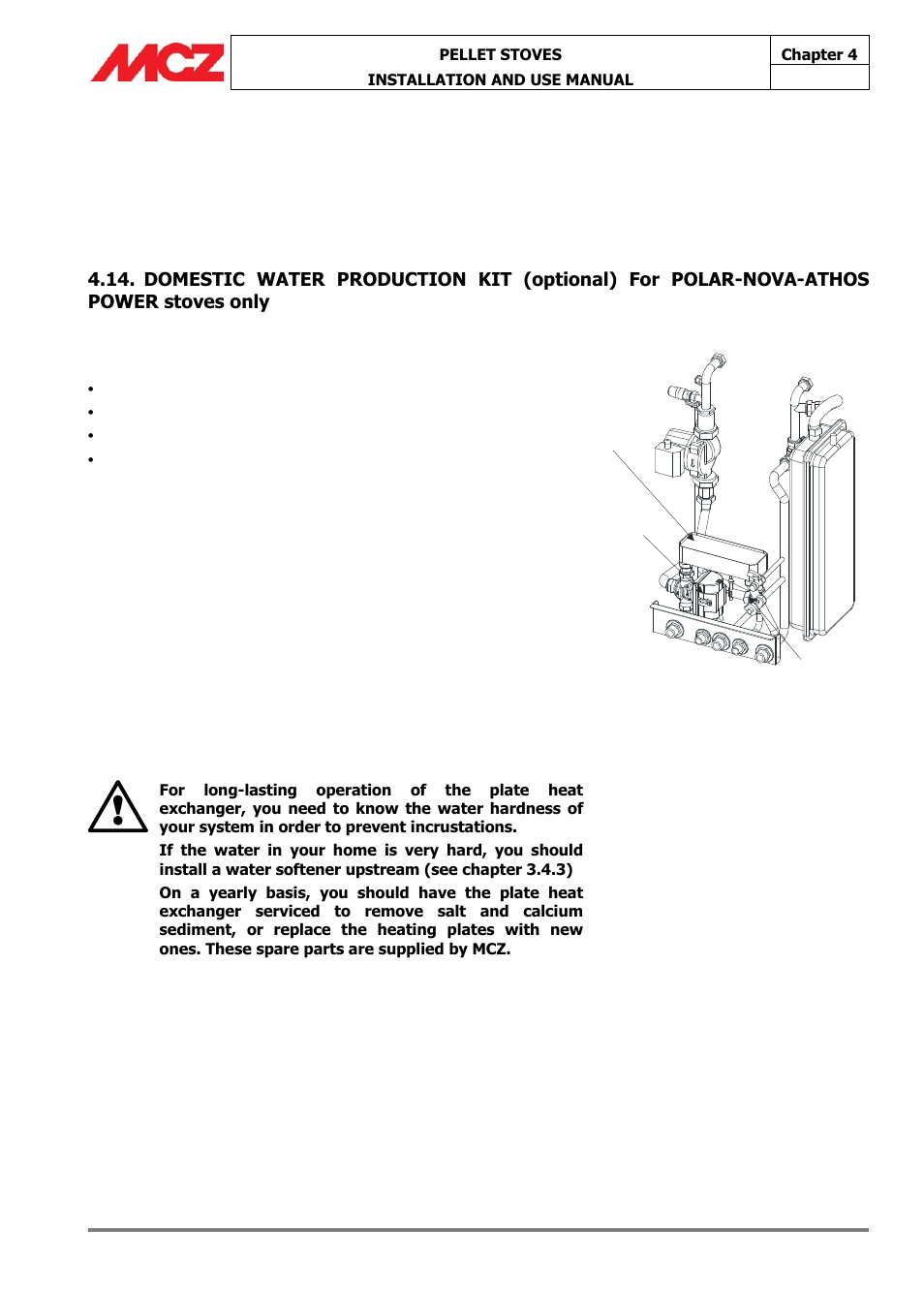 MCZ Athos HYDRO 14 kW User Manual | Page 54 / 65