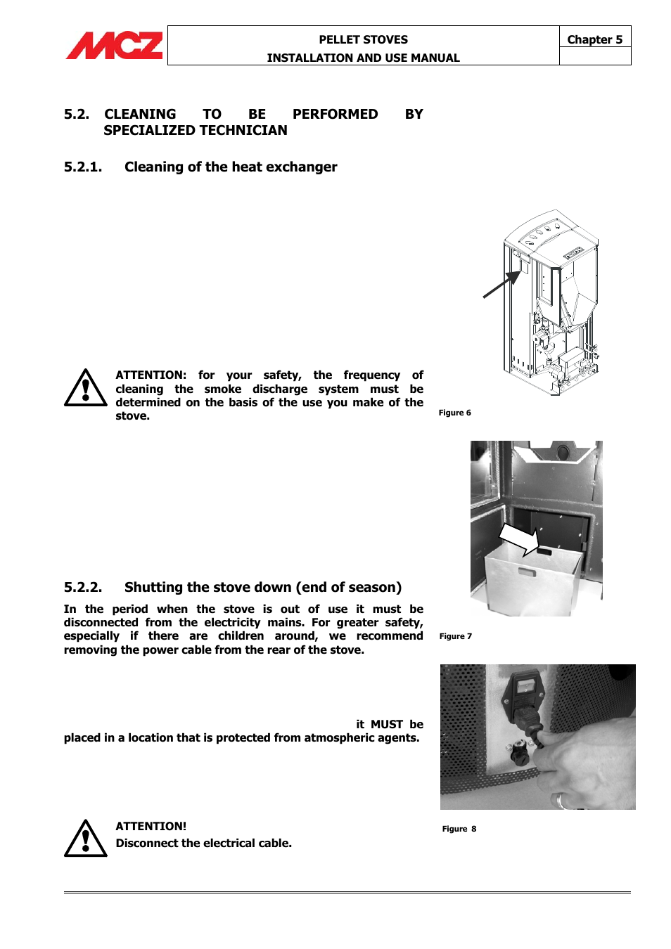 Shutting the stove down (end of season) | MCZ Athos HYDRO 14 kW User Manual | Page 57 / 65