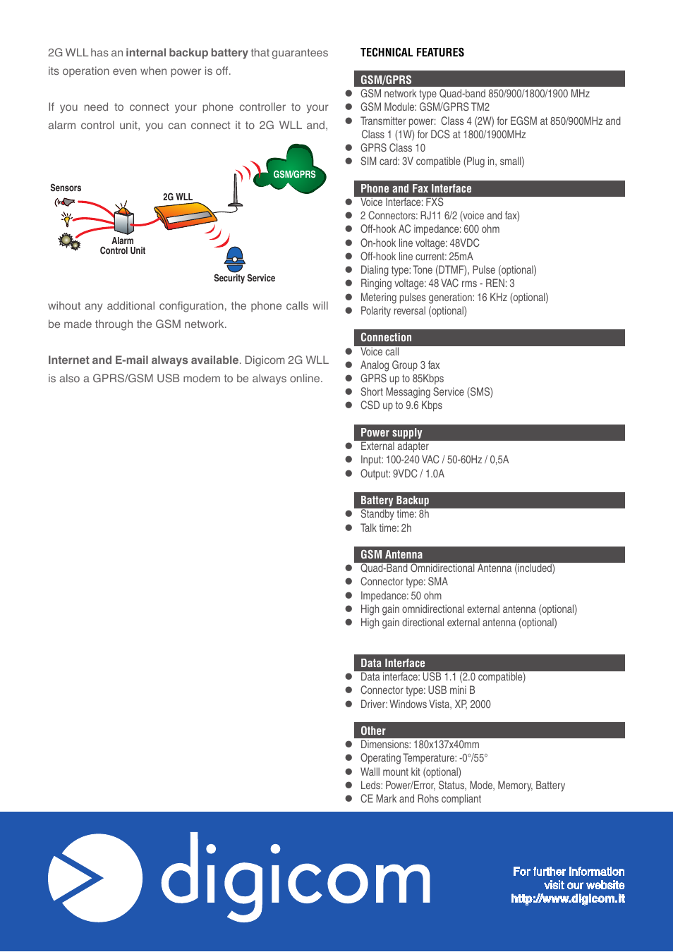 Digicom GSM 2G WLL User Manual | Page 2 / 2