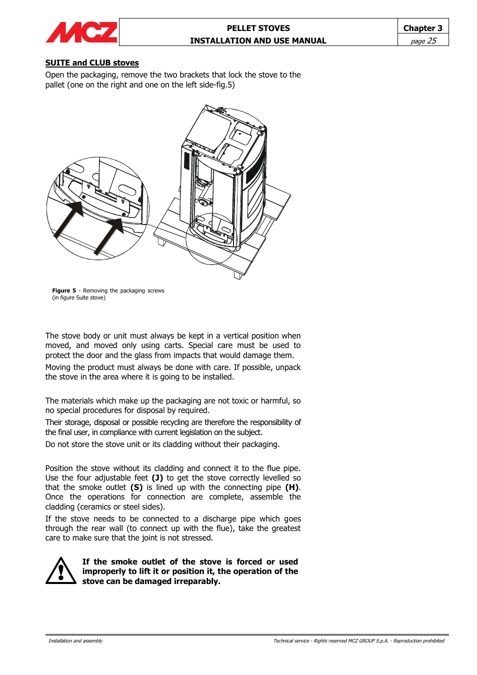 MCZ Club HYDRO 15 kW User Manual | Page 25 / 48