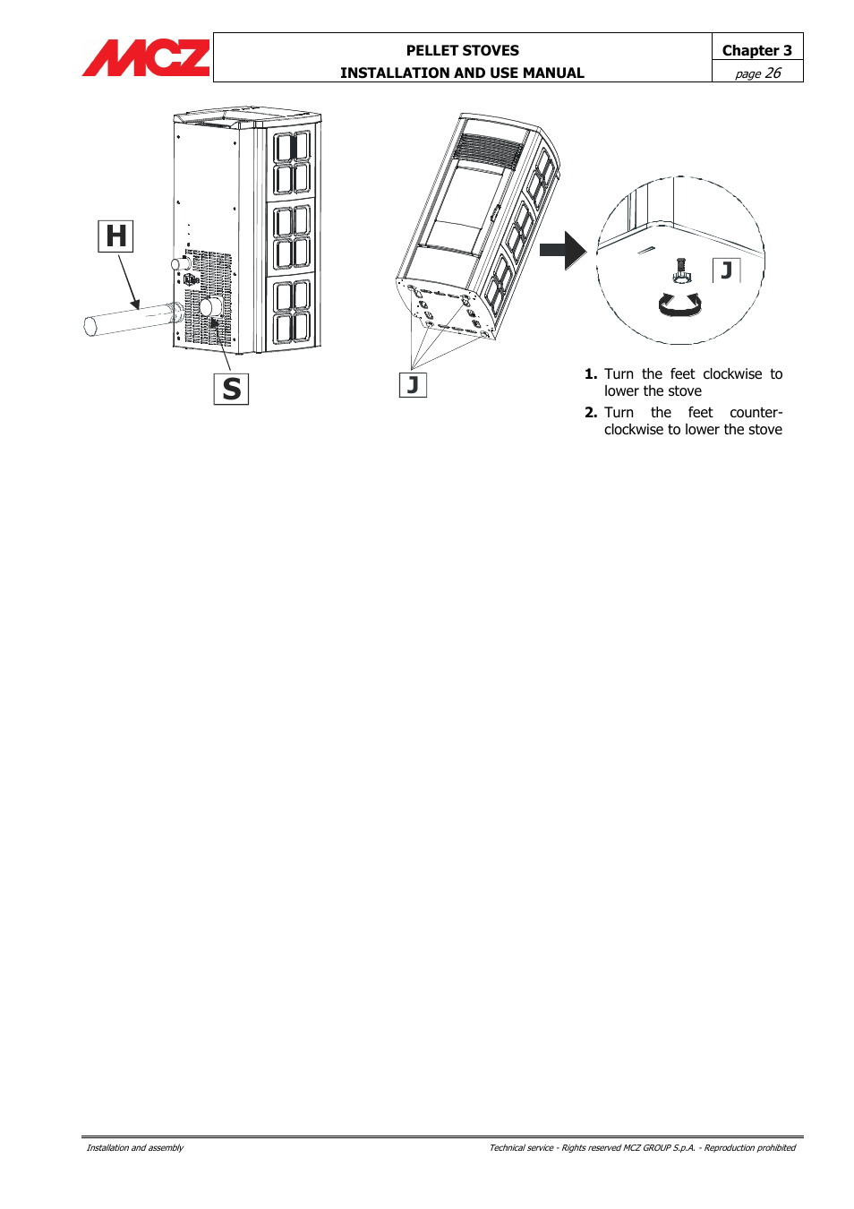 MCZ Club HYDRO 15 kW User Manual | Page 26 / 48
