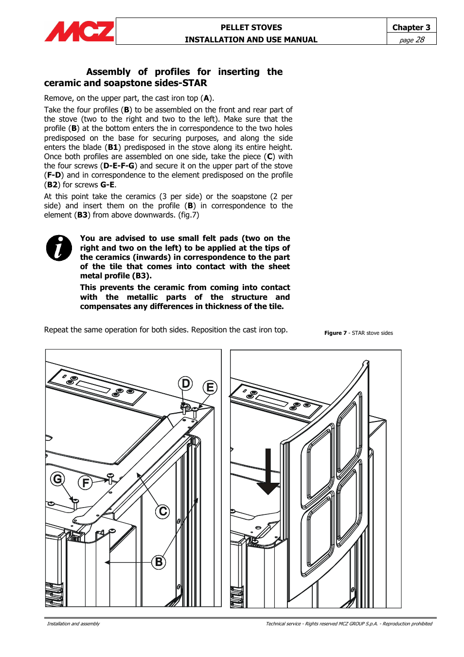 MCZ Club HYDRO 15 kW User Manual | Page 28 / 48