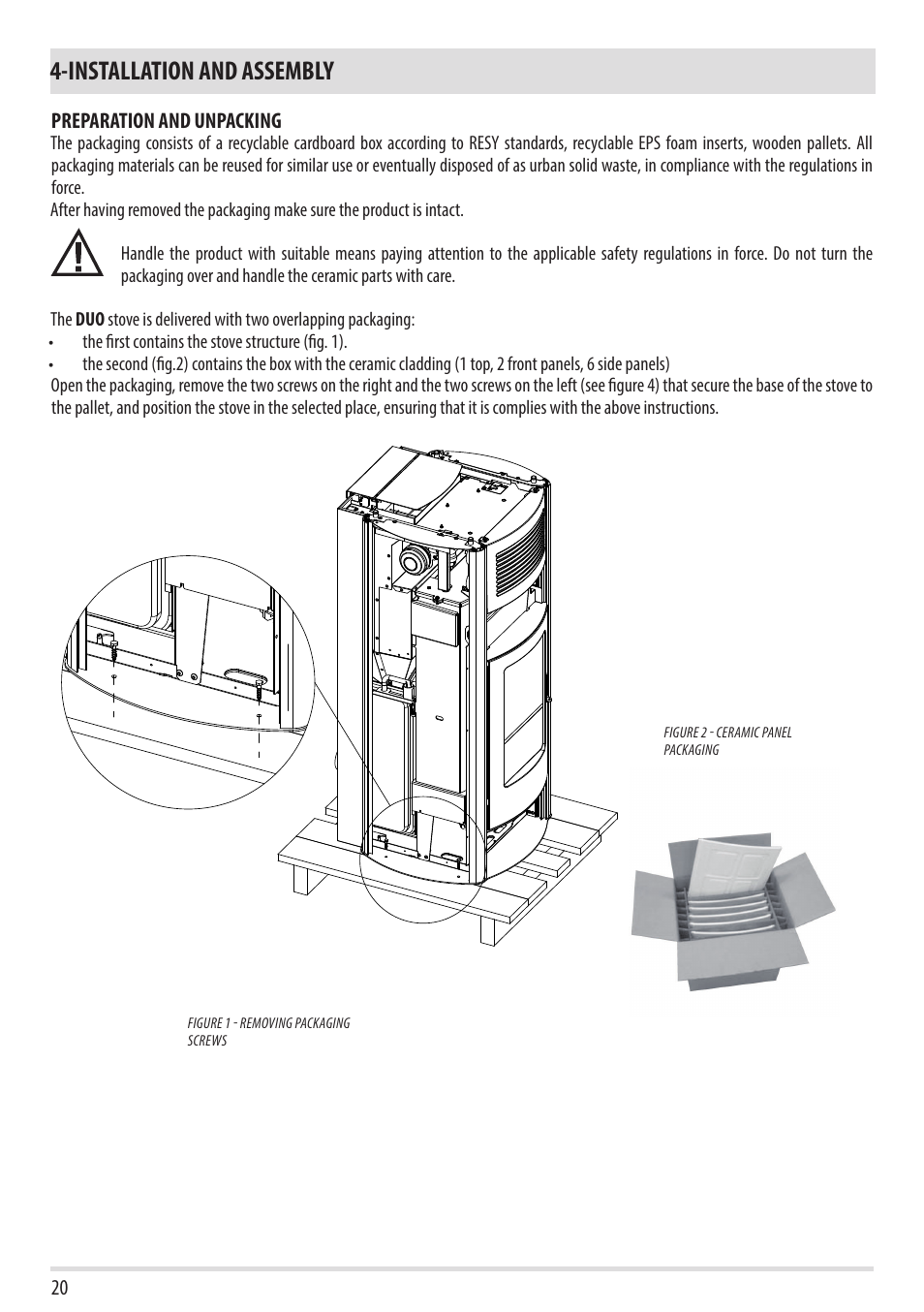 Installation and assembly | MCZ Duo HYDRO AIR User Manual | Page 22 / 40