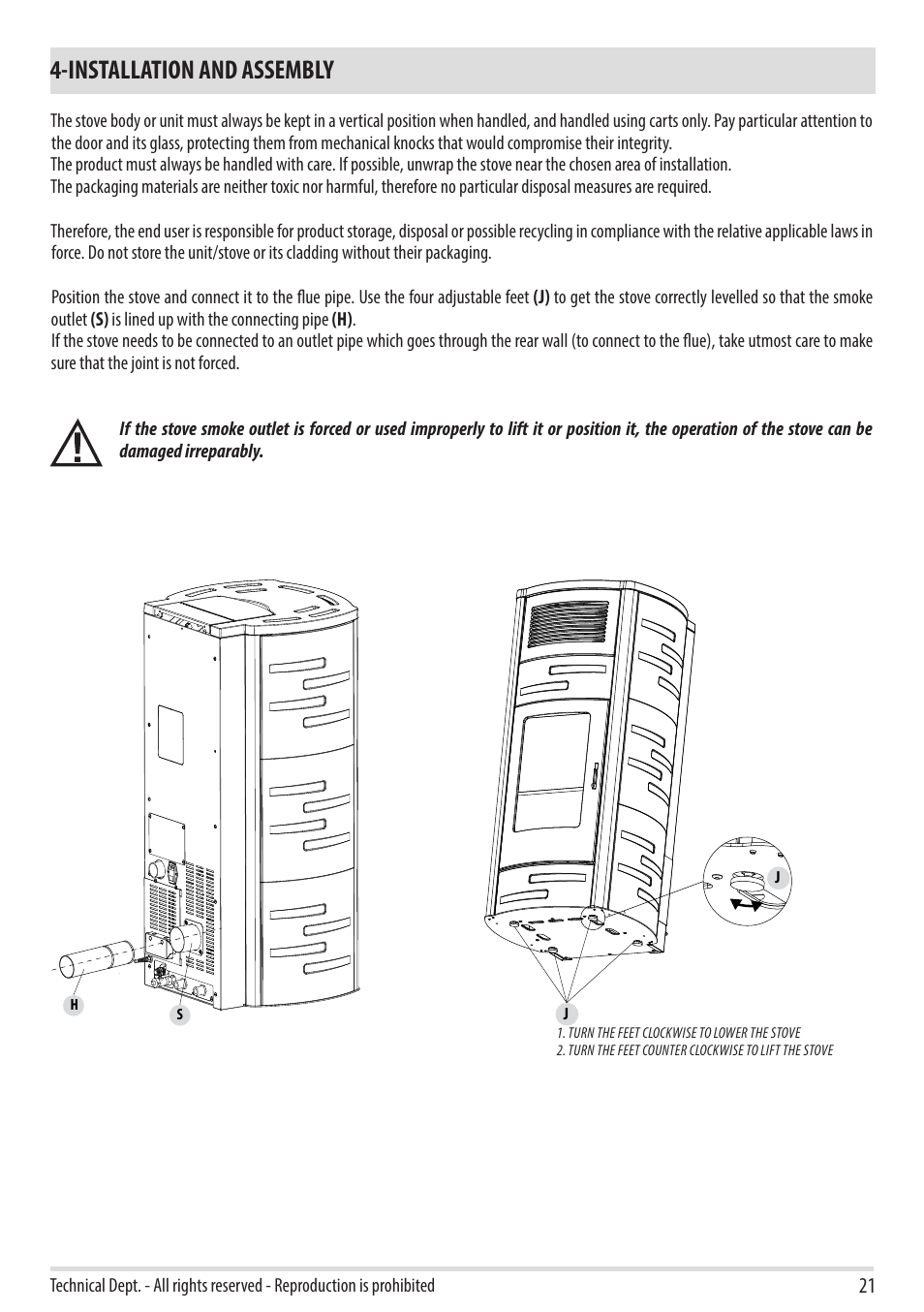 Installation and assembly | MCZ Duo HYDRO AIR User Manual | Page 23 / 40
