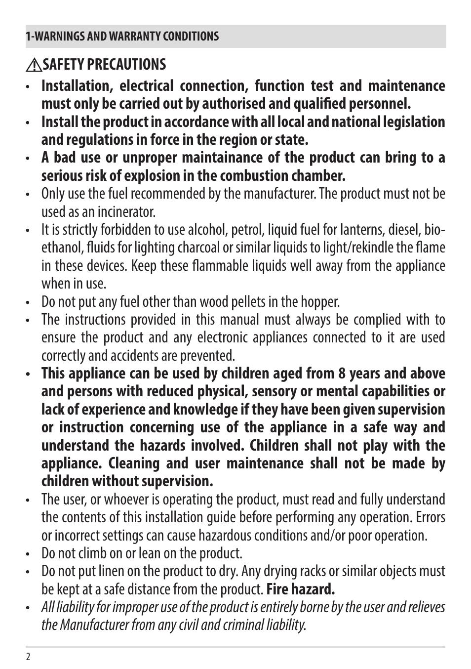 MCZ Duo HYDRO AIR User Manual | Page 4 / 40