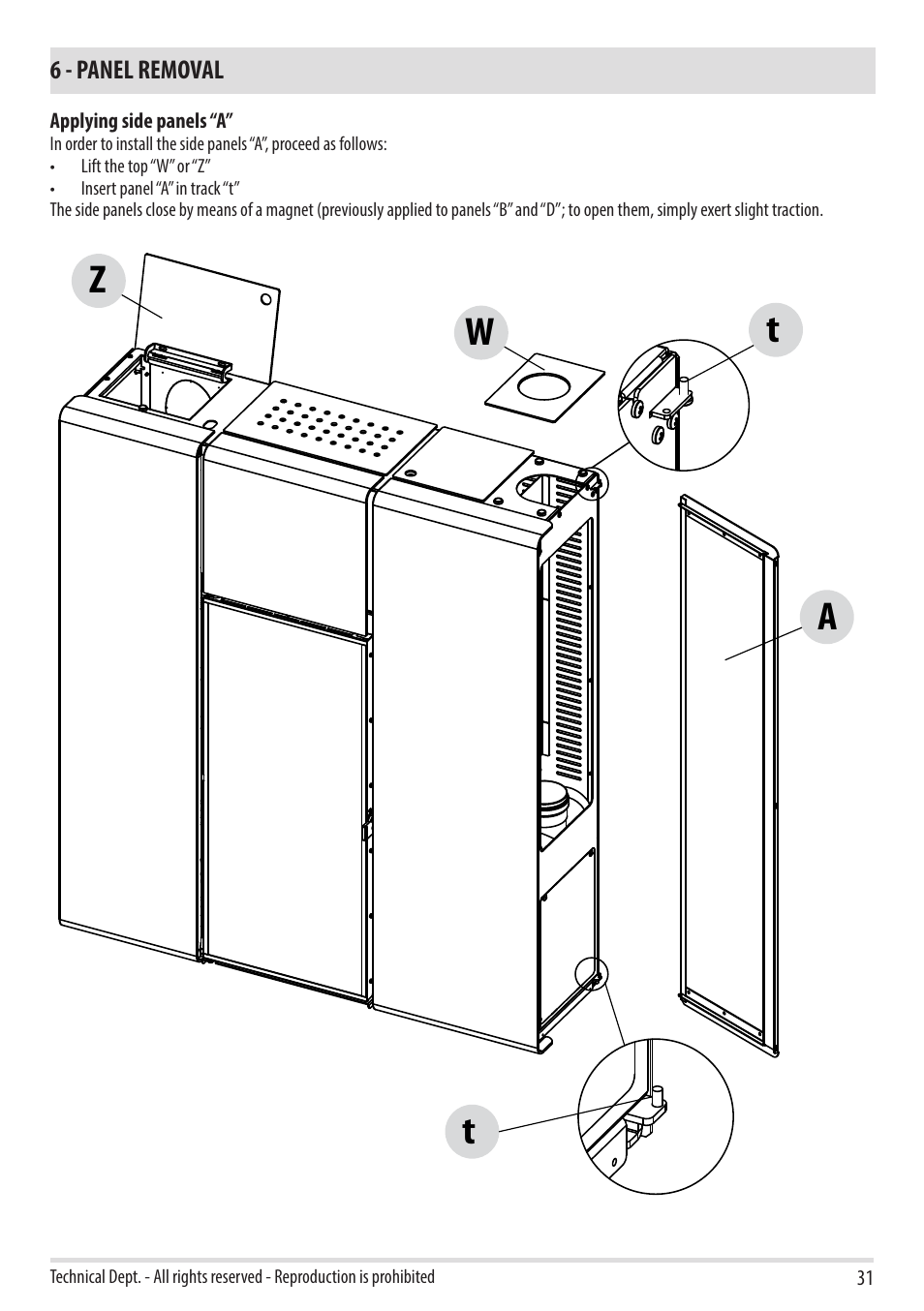 Ta t w z | MCZ Flux HYDRO User Manual | Page 33 / 44