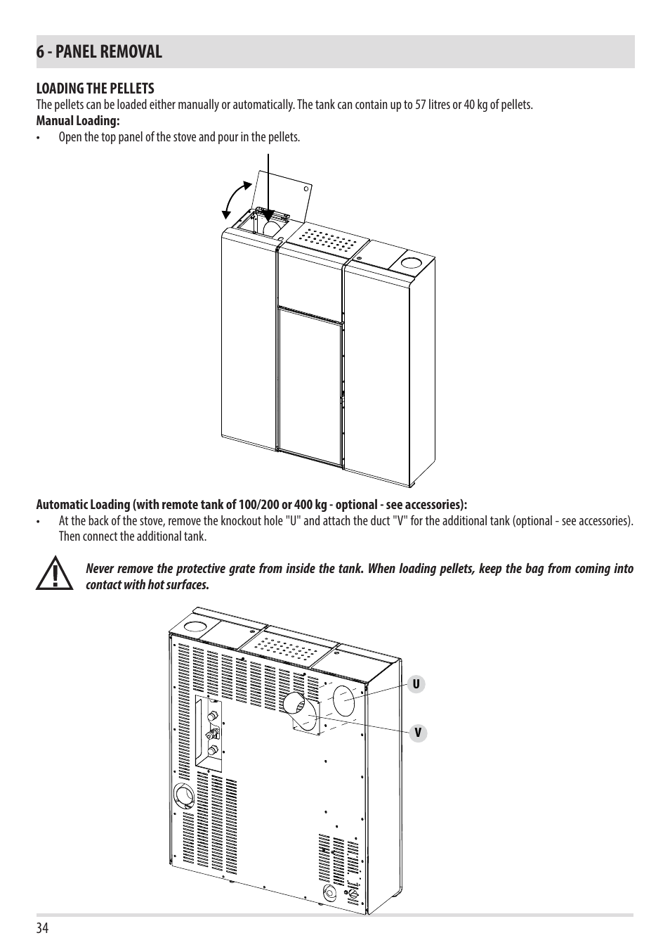 6 - panel removal | MCZ Flux HYDRO User Manual | Page 36 / 44