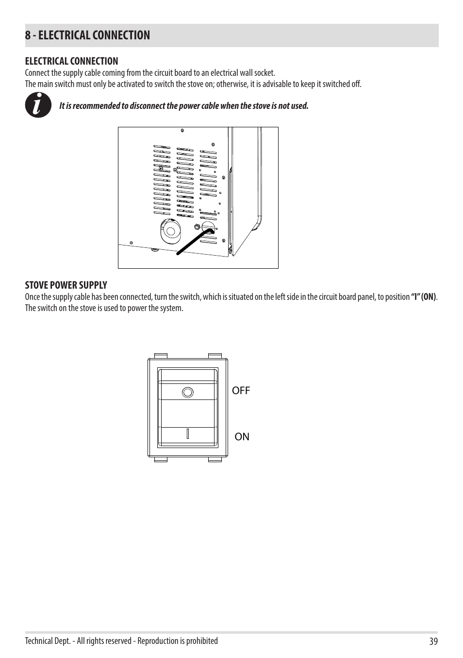 8 - electrical connection | MCZ Flux HYDRO User Manual | Page 41 / 44