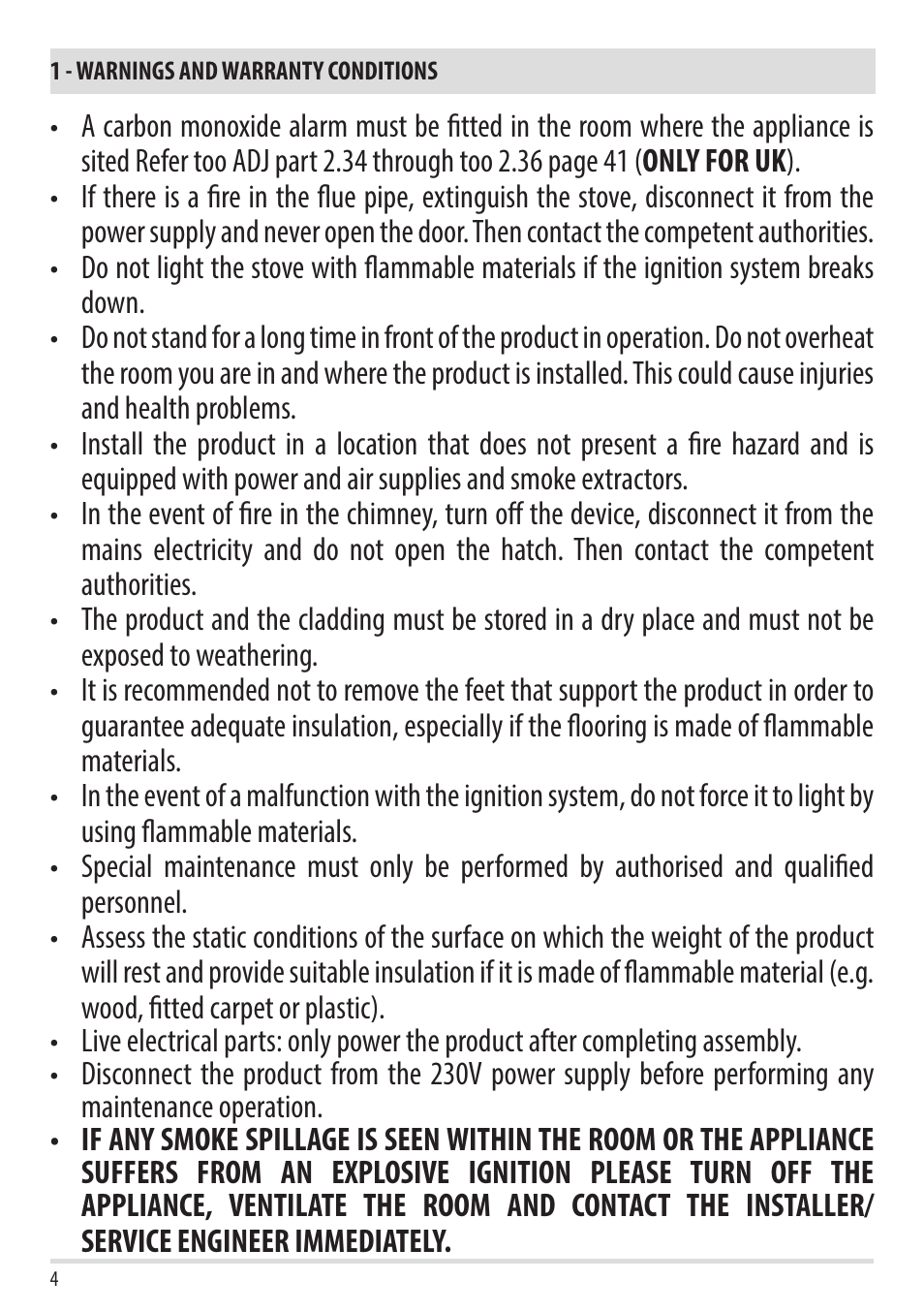 MCZ Flux HYDRO User Manual | Page 6 / 44