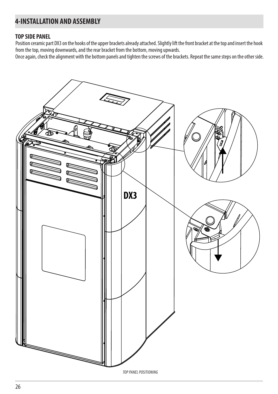 Installation and assembly | MCZ Swing HYDRO User Manual | Page 28 / 40