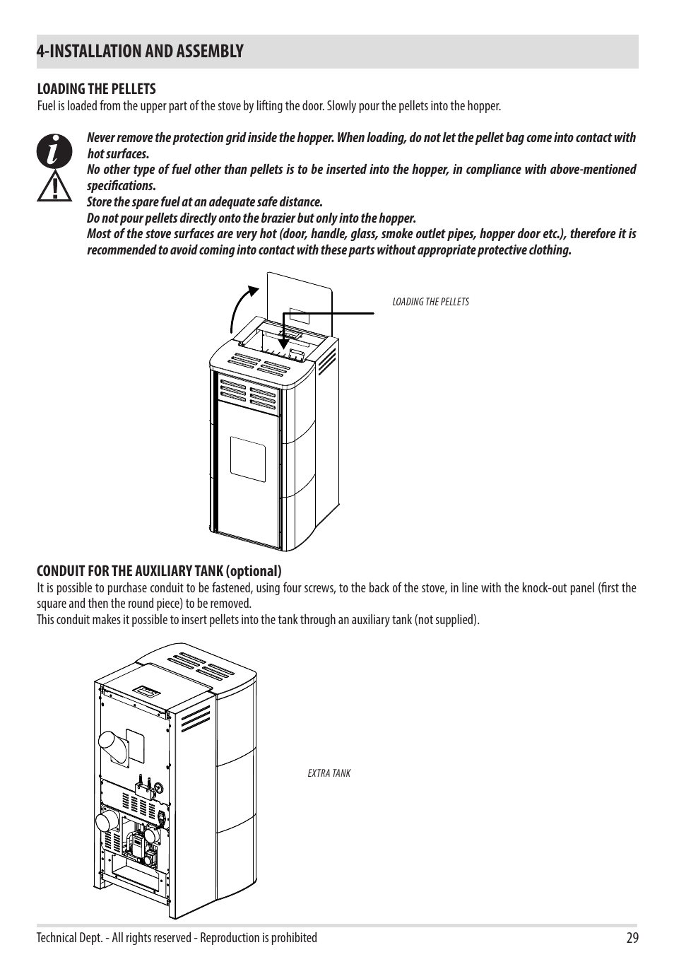 Installation and assembly | MCZ Swing HYDRO User Manual | Page 31 / 40