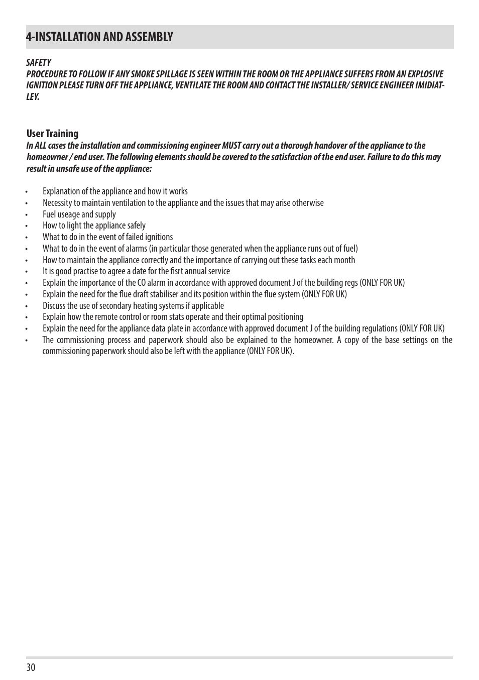 Installation and assembly | MCZ Swing HYDRO User Manual | Page 32 / 40