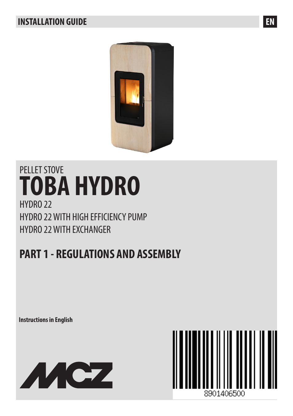 MCZ Toba HYDRO 22 User Manual | 44 pages