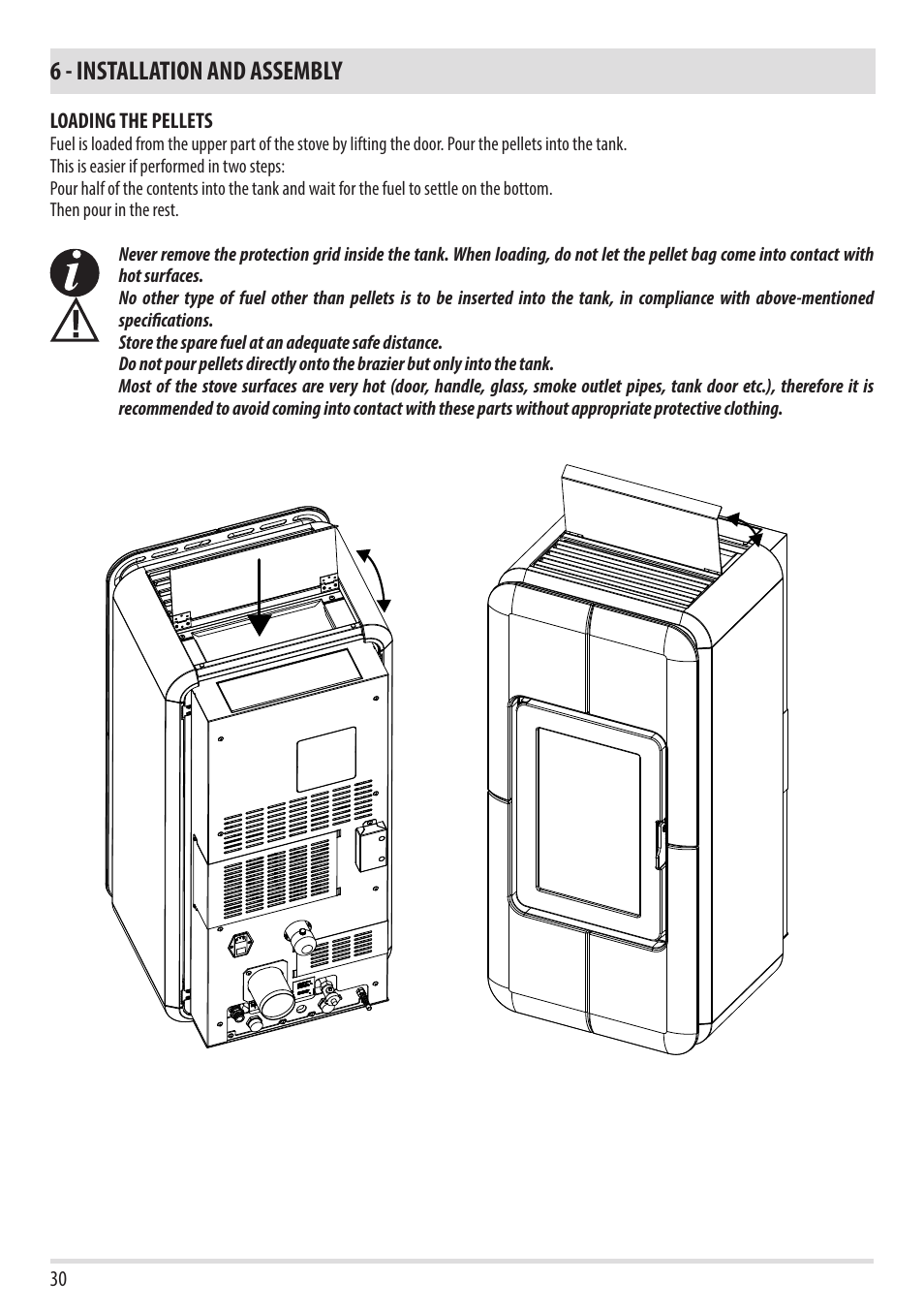 6 - installation and assembly | MCZ Toba HYDRO 22 User Manual | Page 32 / 44